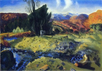 Autumn Brook Paysage réaliste George Wesley Bellows Peinture à l'huile